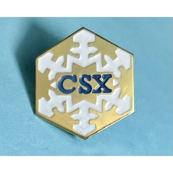 CSX Railroad Lapel Pin -Railway Transport Collectible - Picture 1 of 3